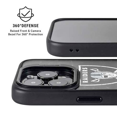 NFL Las Vegas Raiders Distressed iPhone 16 Pro Kickstand Case
